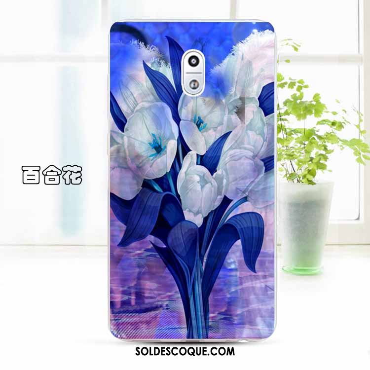 Coque Nokia 3 Bleu Fluide Doux Protection Tendance Téléphone Portable Pas Cher