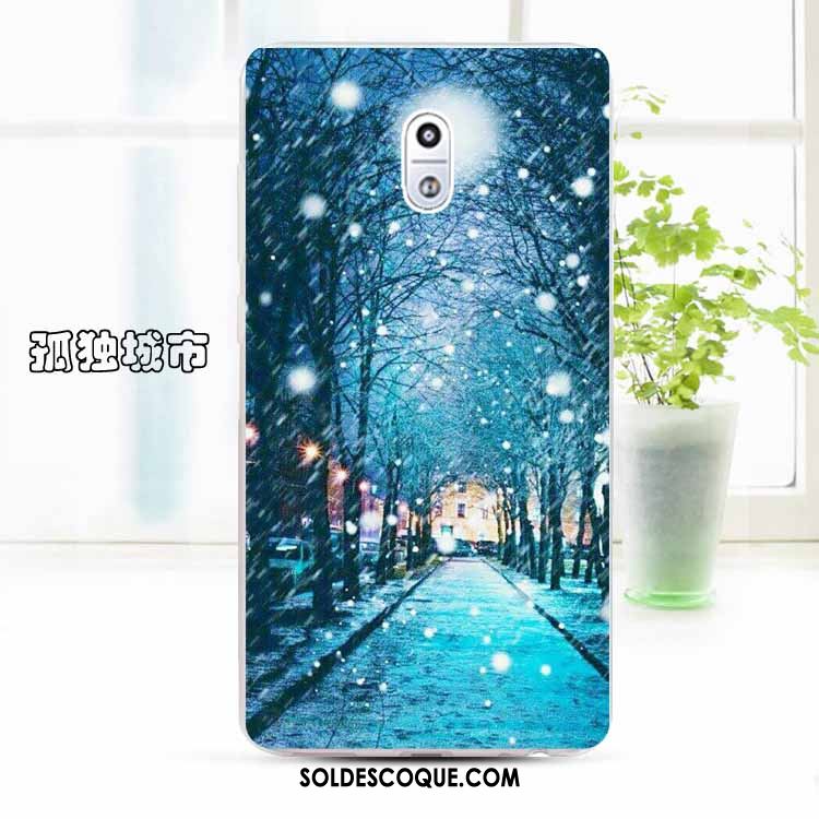 Coque Nokia 3 Bleu Fluide Doux Protection Tendance Téléphone Portable Pas Cher