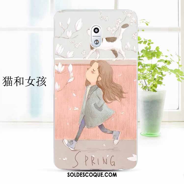 Coque Nokia 3 Bleu Fluide Doux Protection Tendance Téléphone Portable Pas Cher