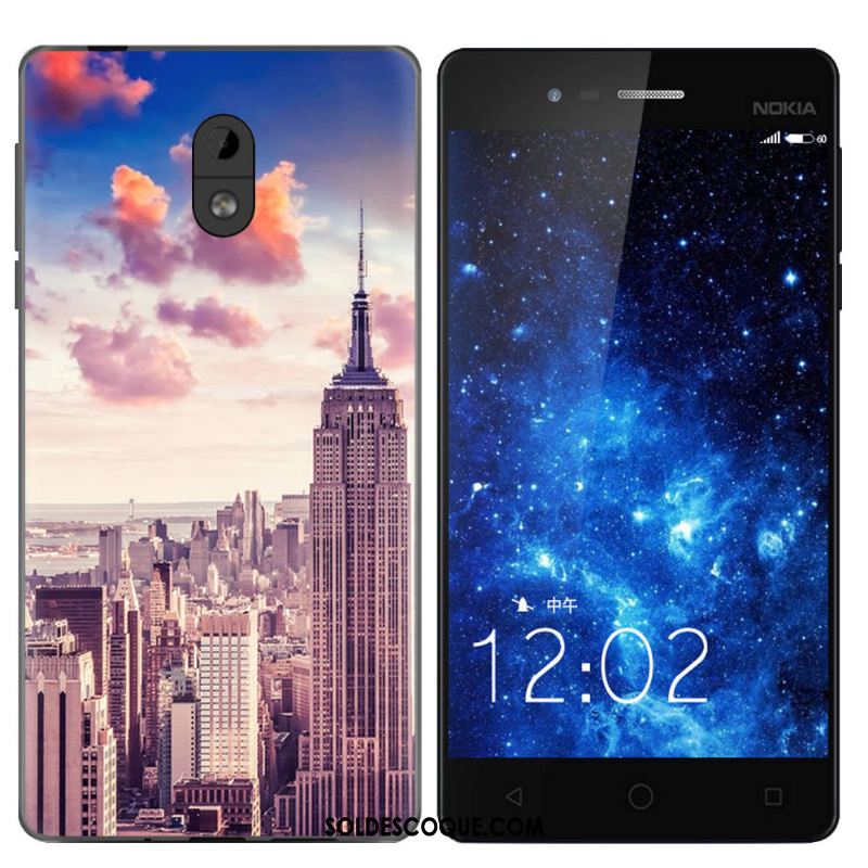 Coque Nokia 3 Fluide Doux Téléphone Portable Violet Étui Paysage Pas Cher