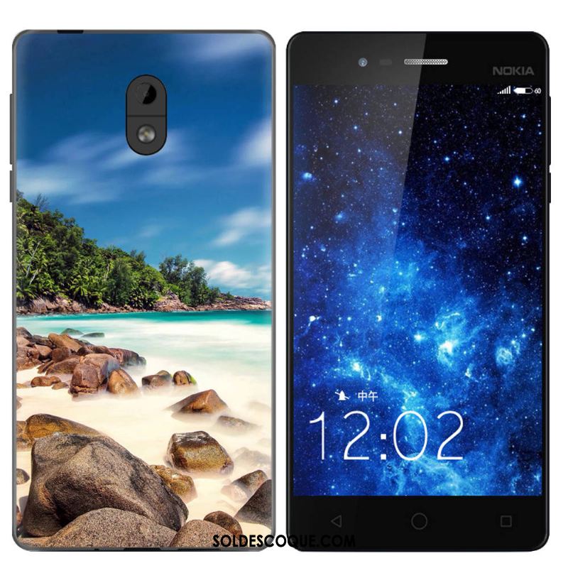 Coque Nokia 3 Fluide Doux Téléphone Portable Violet Étui Paysage Pas Cher