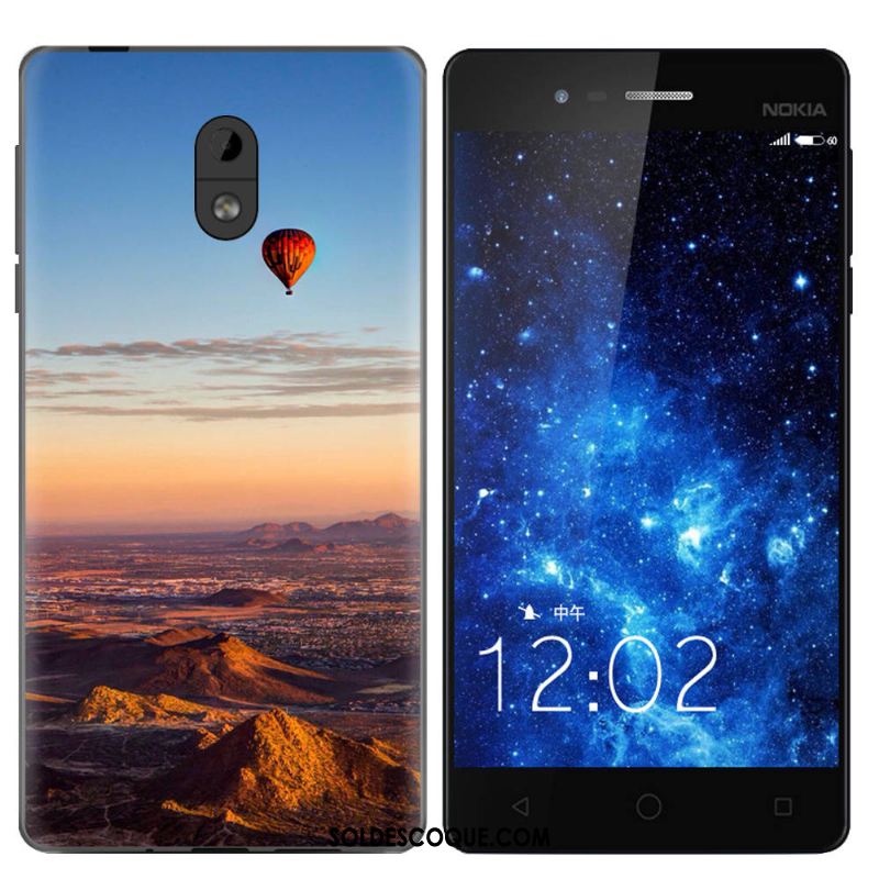 Coque Nokia 3 Fluide Doux Téléphone Portable Violet Étui Paysage Pas Cher