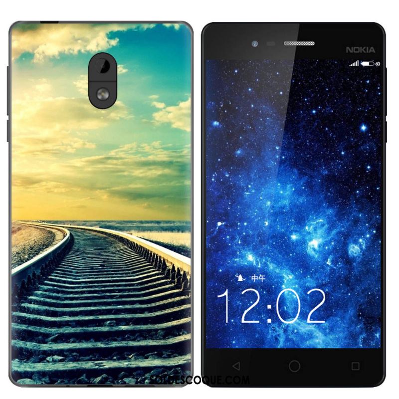 Coque Nokia 3 Fluide Doux Téléphone Portable Violet Étui Paysage Pas Cher