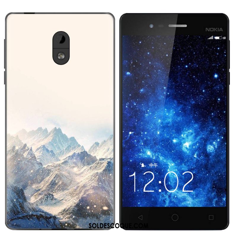 Coque Nokia 3 Fluide Doux Téléphone Portable Violet Étui Paysage Pas Cher