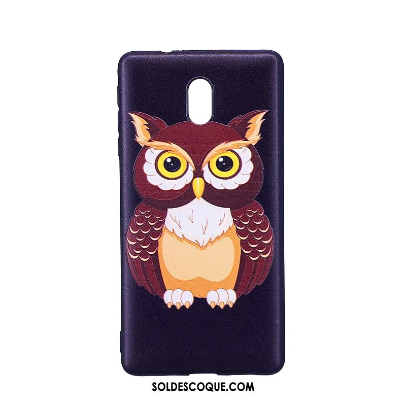 Coque Nokia 3 Gaufrage Fluide Doux Bleu Peinture Dessin Animé Soldes