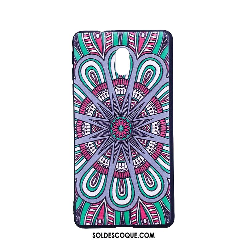 Coque Nokia 3 Gaufrage Fluide Doux Bleu Peinture Dessin Animé Soldes