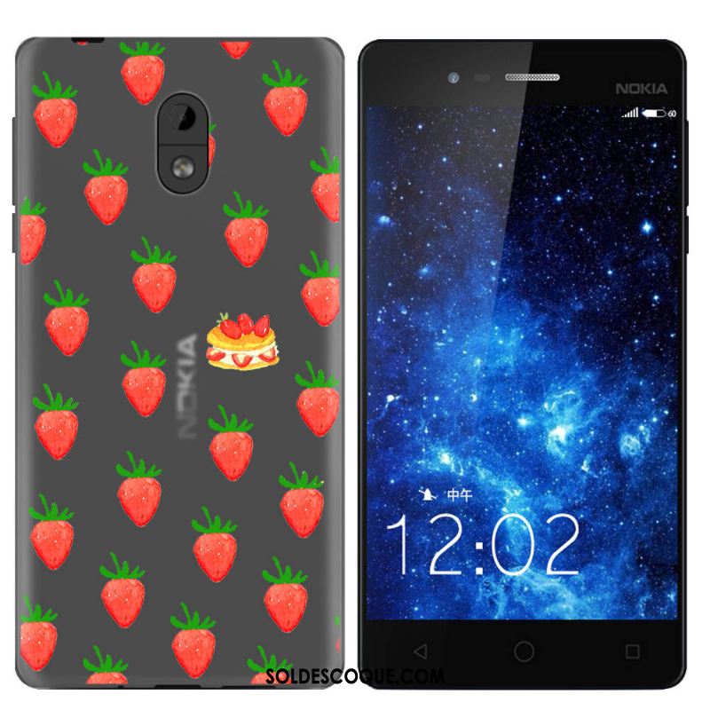 Coque Nokia 3 Simple Peinture Fruit Fluide Doux Bleu Pas Cher