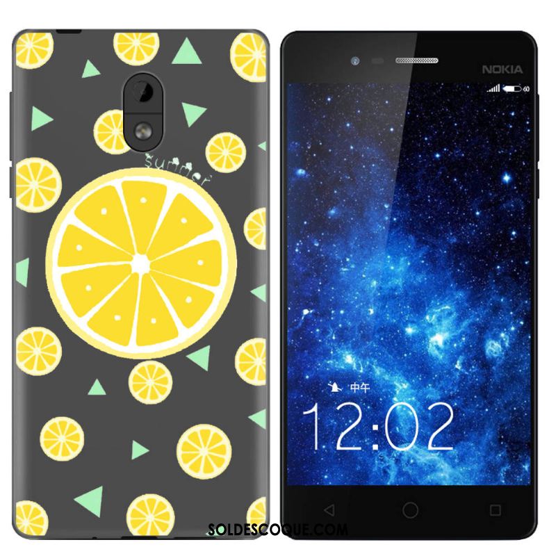 Coque Nokia 3 Simple Peinture Fruit Fluide Doux Bleu Pas Cher