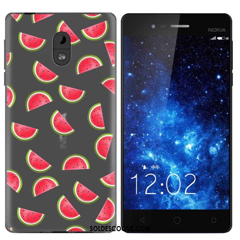 Coque Nokia 3 Simple Peinture Fruit Fluide Doux Bleu Pas Cher