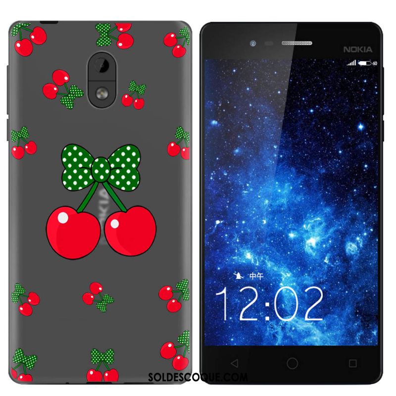 Coque Nokia 3 Simple Peinture Fruit Fluide Doux Bleu Pas Cher