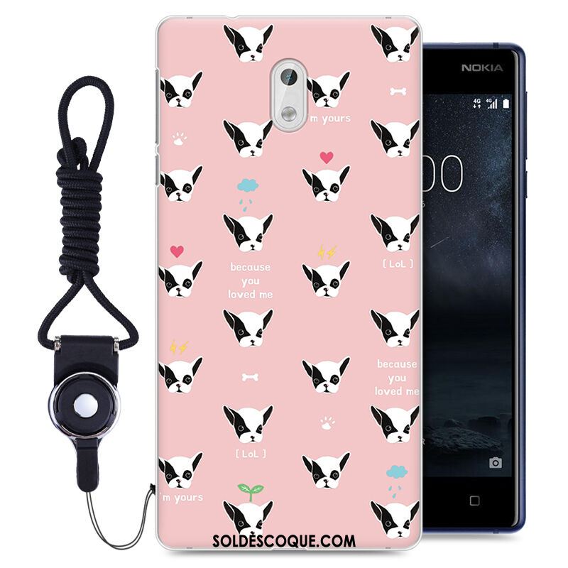 Coque Nokia 3 Téléphone Portable Peinture Incassable Ornements Suspendus Noir Housse Soldes