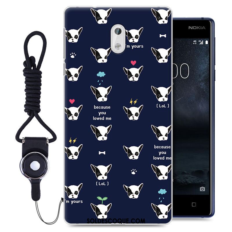 Coque Nokia 3 Téléphone Portable Peinture Incassable Ornements Suspendus Noir Housse Soldes