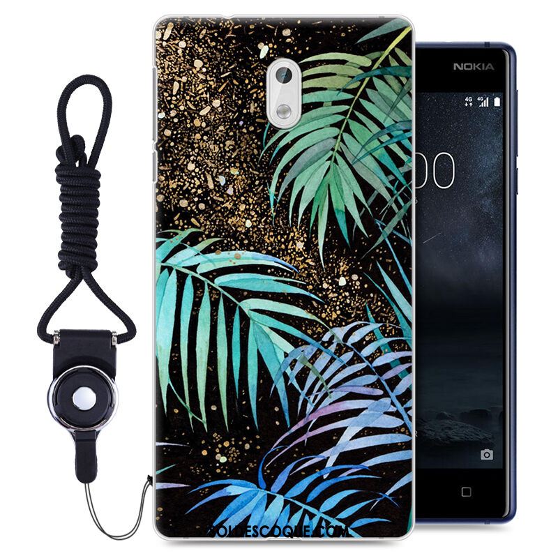 Coque Nokia 3 Téléphone Portable Peinture Incassable Ornements Suspendus Noir Housse Soldes