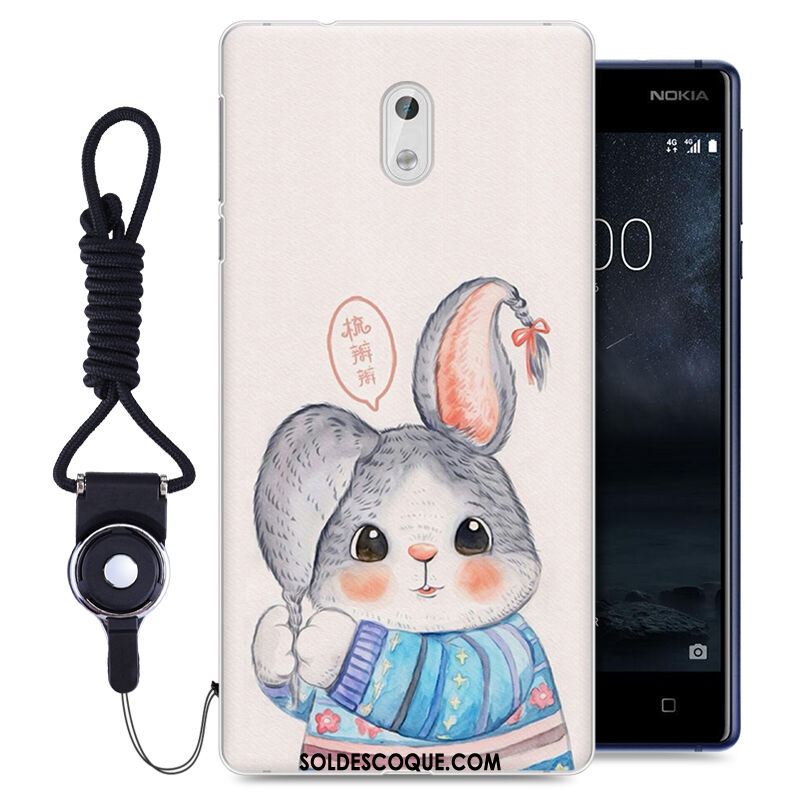 Coque Nokia 3 Téléphone Portable Peinture Incassable Ornements Suspendus Noir Housse Soldes