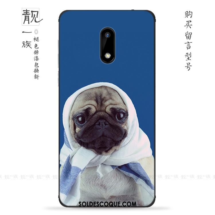 Coque Nokia 3 Étui Fluide Doux Téléphone Portable Bleu Charmant Soldes