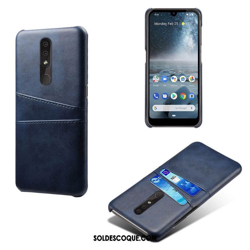 Coque Nokia 4.2 Incassable Orange Étui En Cuir Protection Téléphone Portable Pas Cher