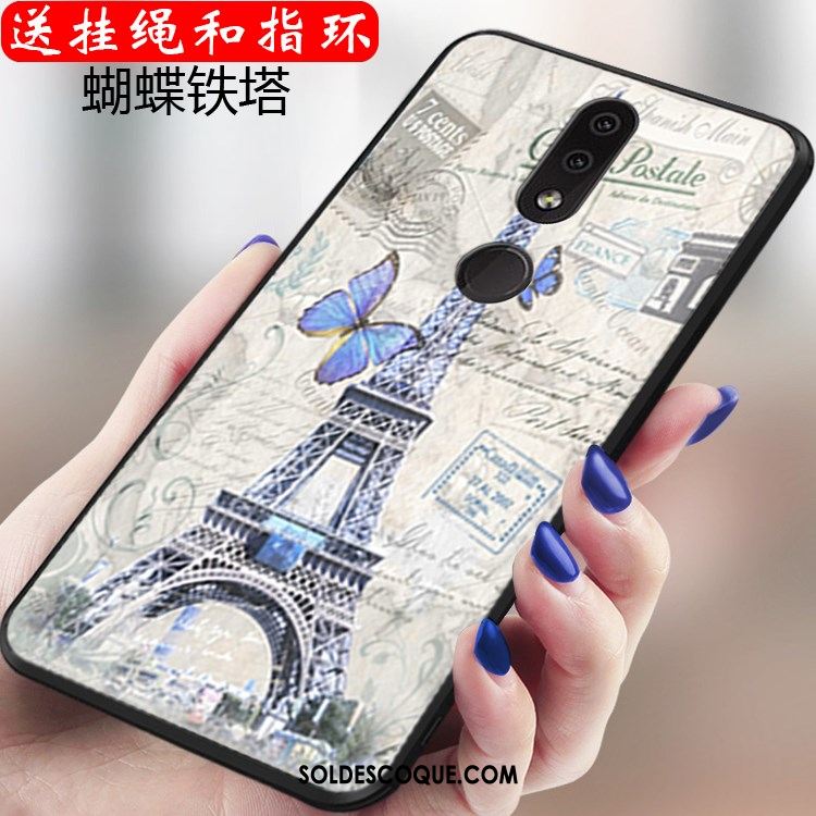 Coque Nokia 4.2 Tendance Rose Silicone Incassable Étui France