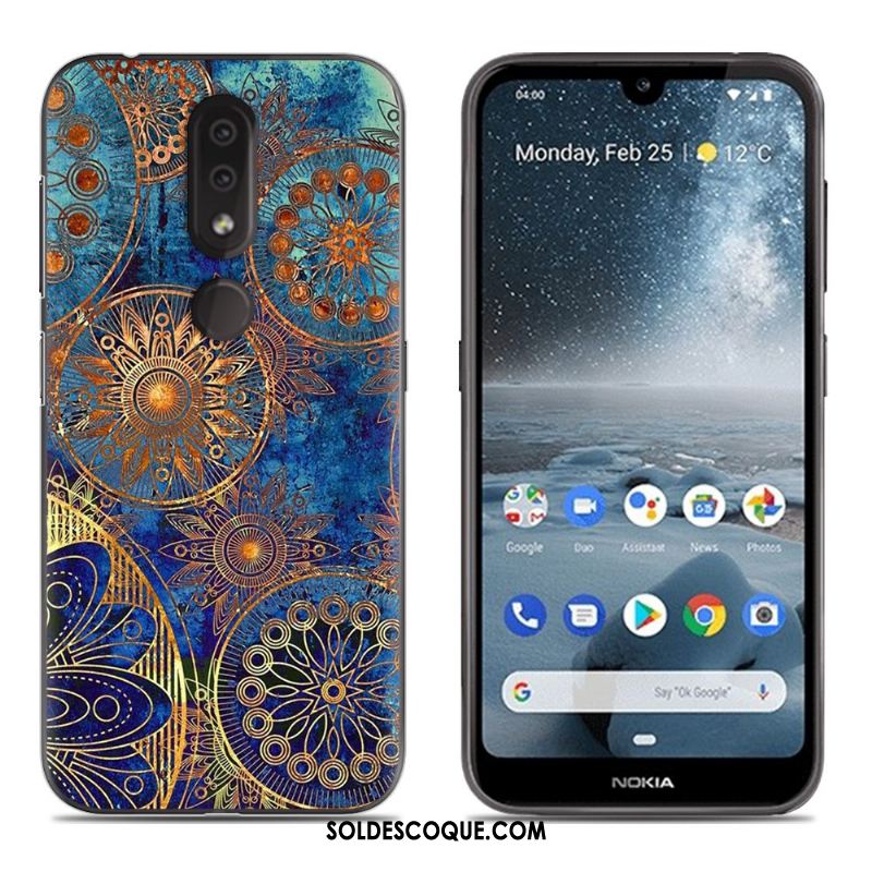 Coque Nokia 4.2 Étui Bleu Tout Compris Silicone Incassable Pas Cher