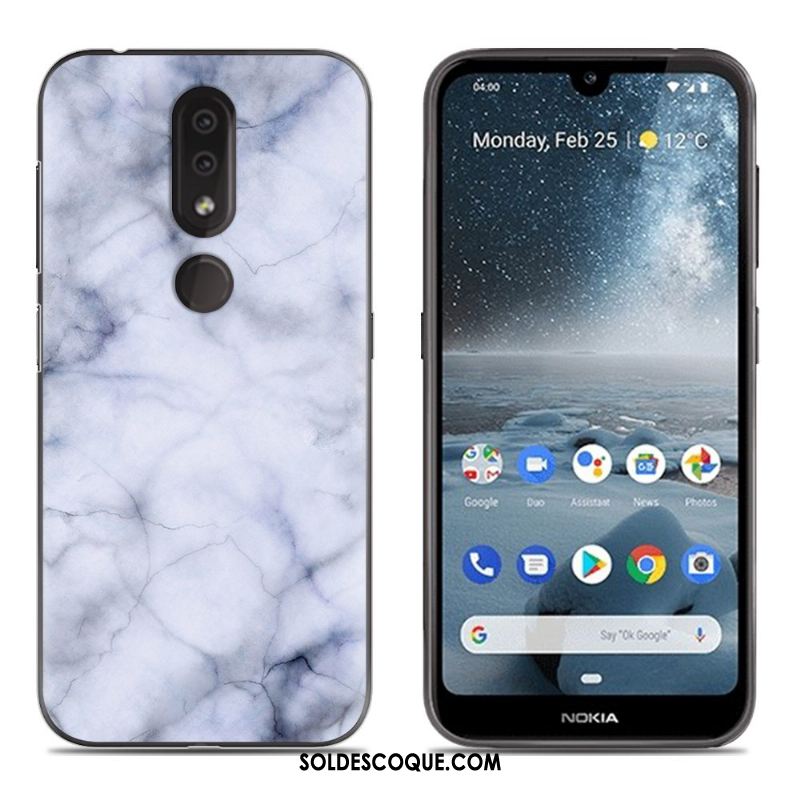 Coque Nokia 4.2 Étui Bleu Tout Compris Silicone Incassable Pas Cher