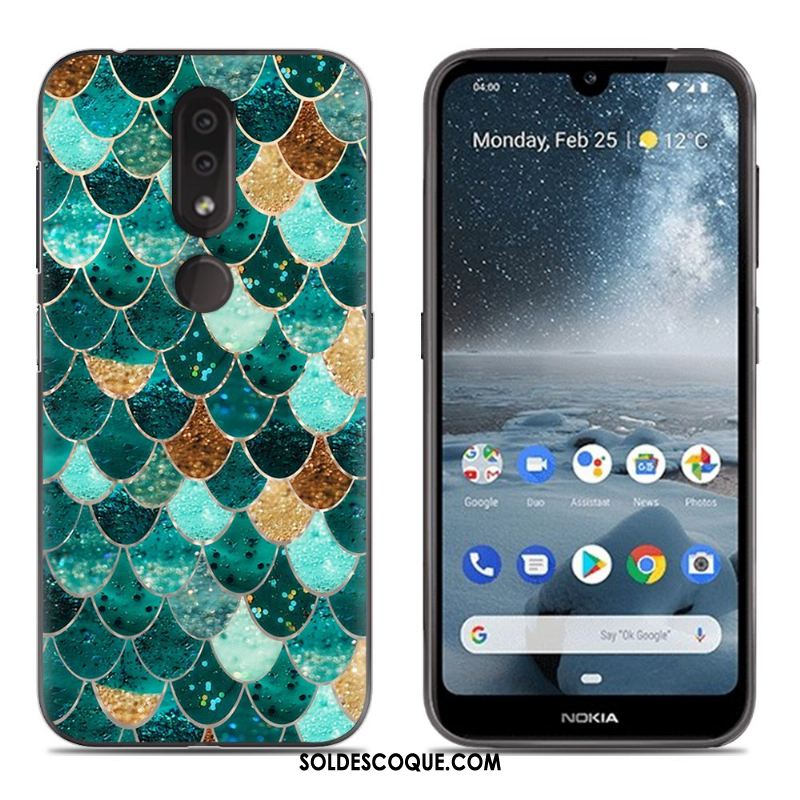 Coque Nokia 4.2 Étui Bleu Tout Compris Silicone Incassable Pas Cher