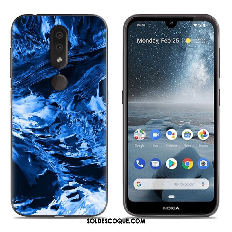 Coque Nokia 4.2 Étui Bleu Tout Compris Silicone Incassable Pas Cher