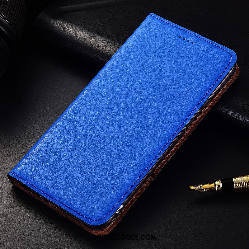 Coque Nokia 5.1 Cuir Véritable Étui Incassable Jaune Étui En Cuir Housse Pas Cher