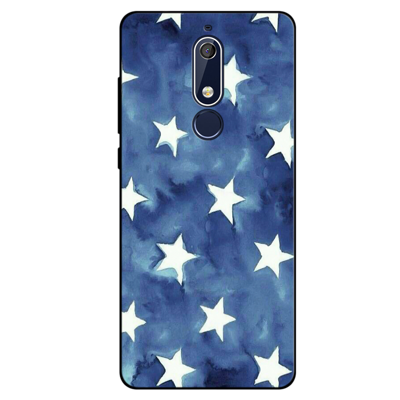 Coque Nokia 5.1 Dessin Animé Silicone Fluide Doux Tout Compris Noir En Ligne