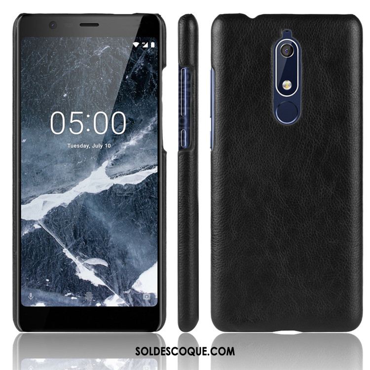 Coque Nokia 5.1 Difficile Modèle Fleurie Litchi Étui Qualité Pas Cher