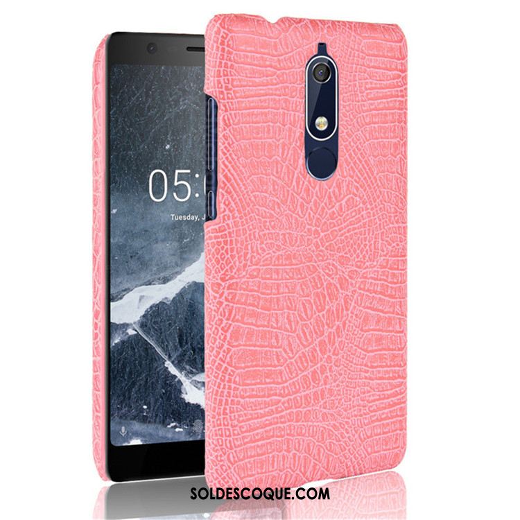 Coque Nokia 5.1 Incassable Protection Modèle Fleurie Crocodile Difficile En Vente