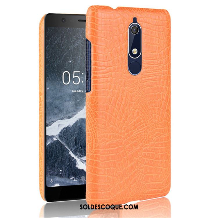 Coque Nokia 5.1 Incassable Protection Modèle Fleurie Crocodile Difficile En Vente