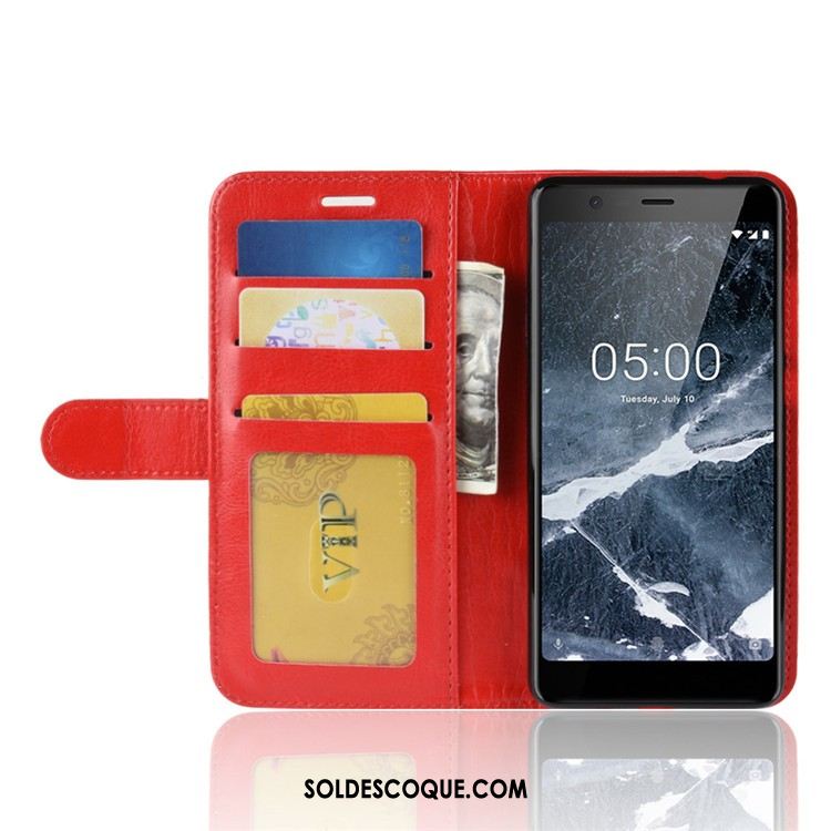 Coque Nokia 5.1 Incassable Tout Compris Étui En Cuir Protection Rouge En Ligne