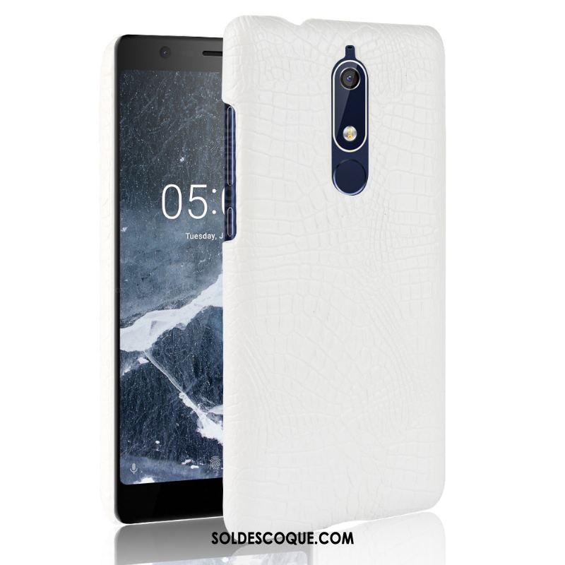 Coque Nokia 5.1 Incassable Étui Noir Téléphone Portable Crocodile Modèle En Ligne