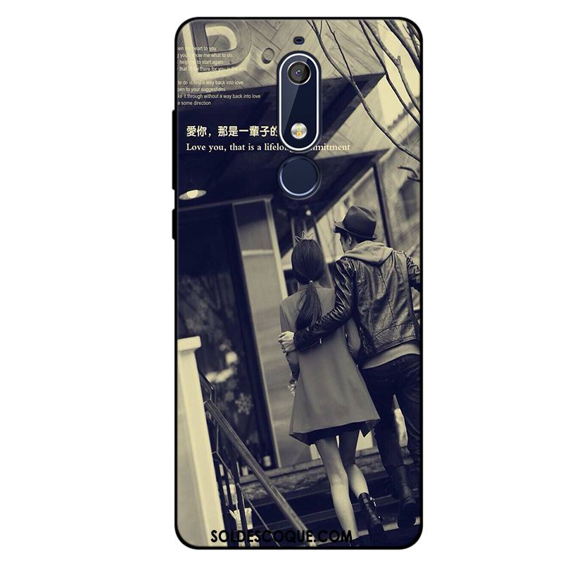 Coque Nokia 5.1 Noir Incassable Fluide Doux Nouveau Tout Compris En Vente