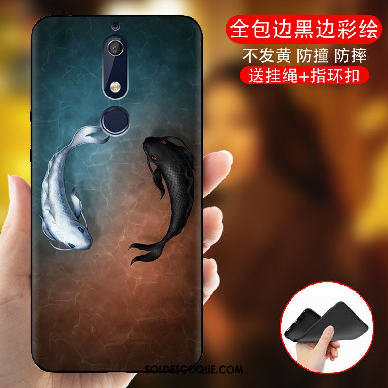 Coque Nokia 5.1 Personnalité Téléphone Portable Gaufrage Étui Tendance Housse En Vente