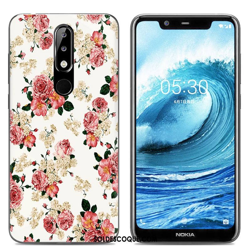 Coque Nokia 5.1 Plus Silicone Téléphone Portable Transparent Rose Fluide Doux En Vente