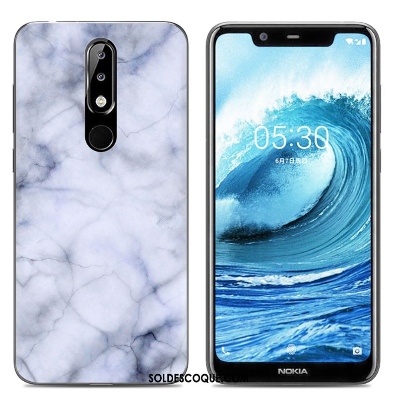 Coque Nokia 5.1 Plus Silicone Téléphone Portable Transparent Rose Fluide Doux En Vente