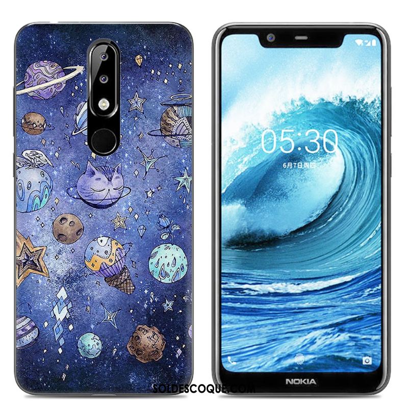 Coque Nokia 5.1 Plus Silicone Téléphone Portable Transparent Rose Fluide Doux En Vente