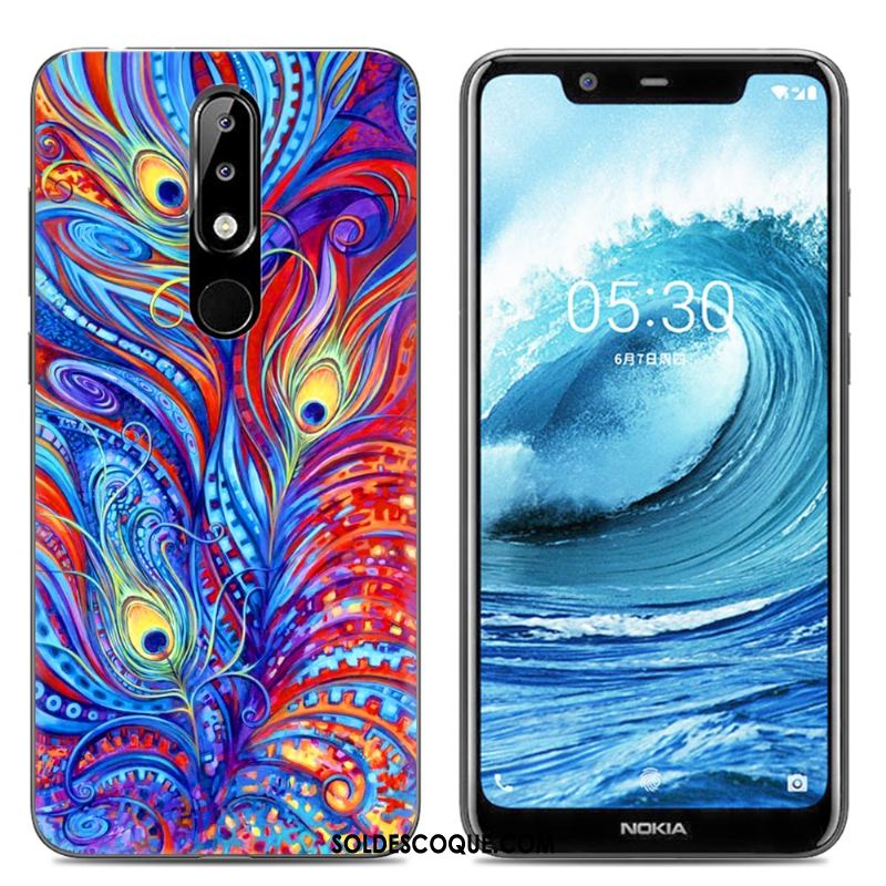 Coque Nokia 5.1 Plus Silicone Téléphone Portable Transparent Rose Fluide Doux En Vente