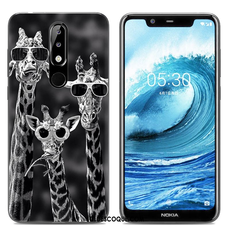 Coque Nokia 5.1 Plus Silicone Téléphone Portable Transparent Rose Fluide Doux En Vente