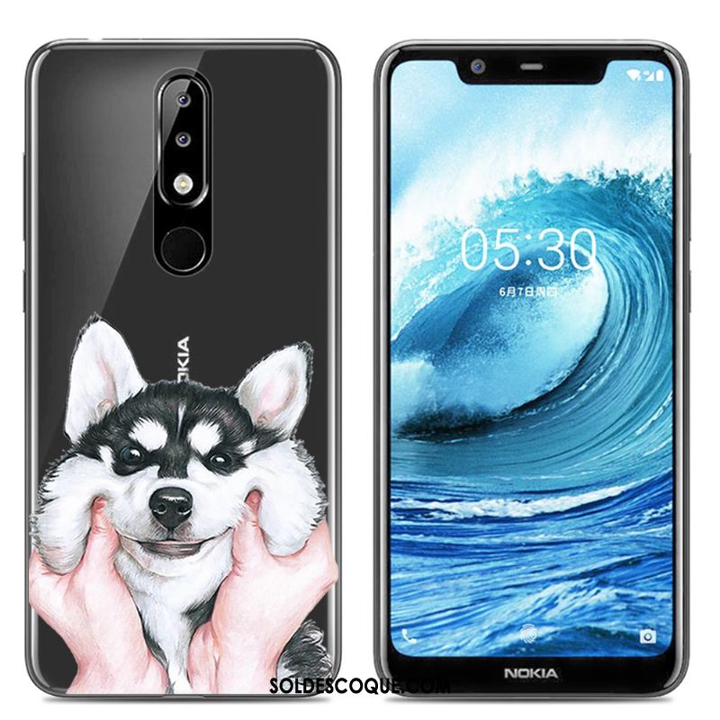 Coque Nokia 5.1 Plus Silicone Téléphone Portable Transparent Rose Fluide Doux En Vente