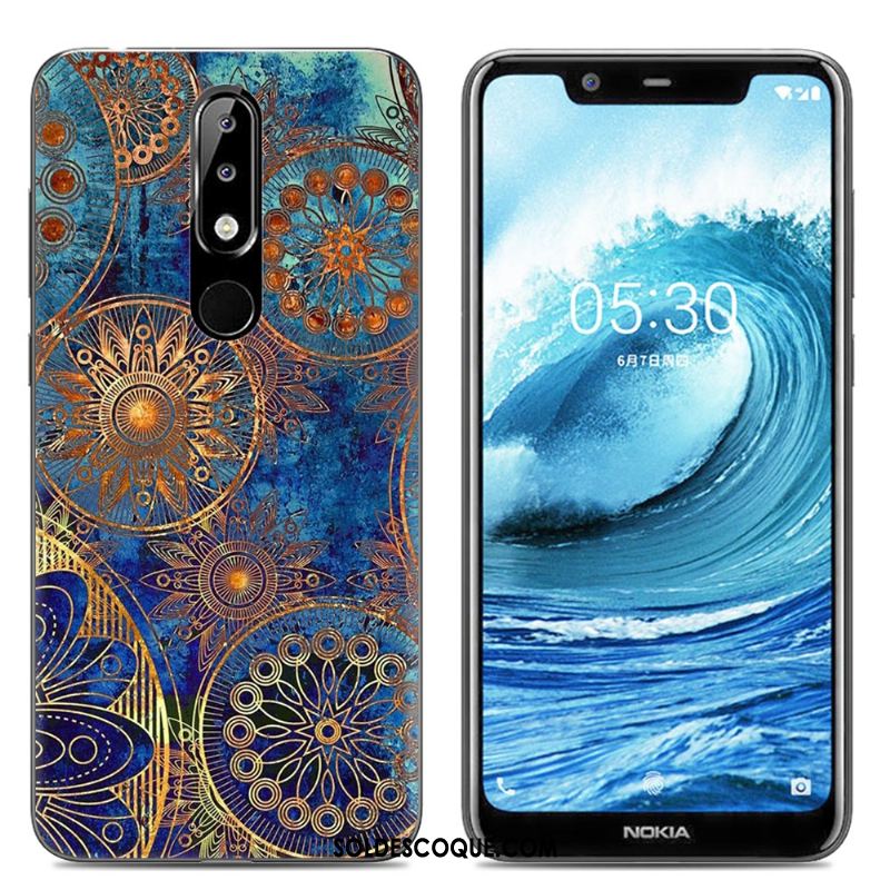 Coque Nokia 5.1 Plus Silicone Téléphone Portable Transparent Rose Fluide Doux En Vente