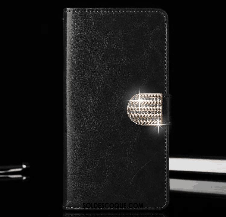 Coque Nokia 5.1 Protection Étui Noir Téléphone Portable Portefeuille Pas Cher