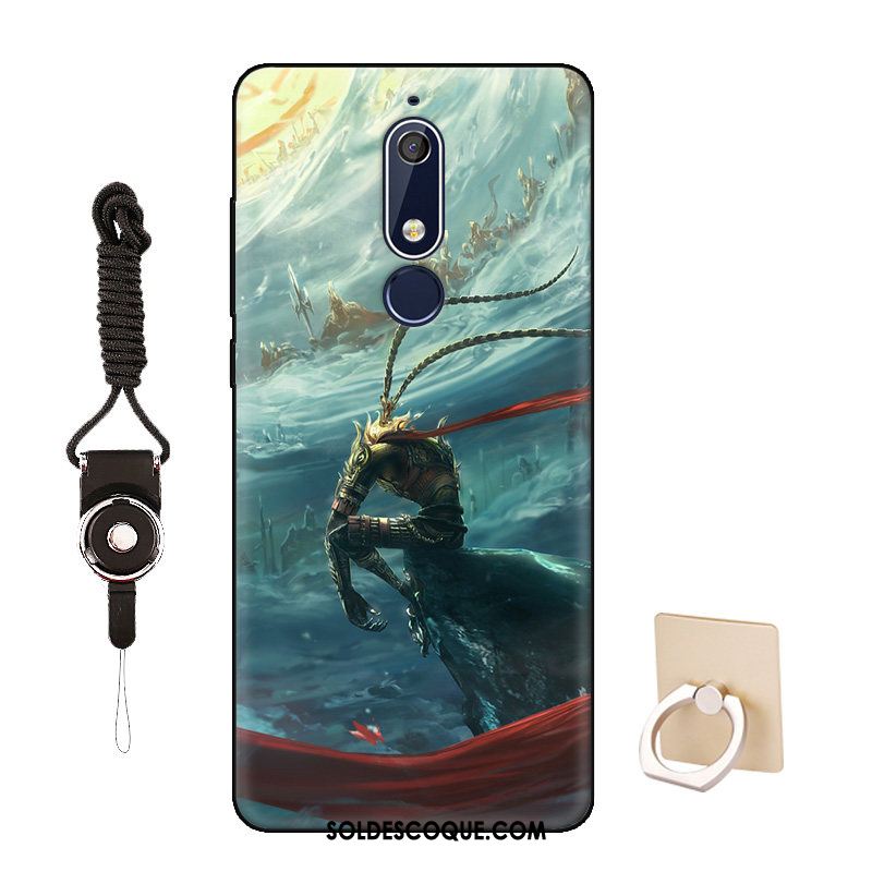 Coque Nokia 5.1 Téléphone Portable Silicone Incassable Délavé En Daim Étui En Vente