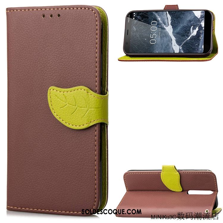 Coque Nokia 5.1 Étui Étui En Cuir Incassable Protection Téléphone Portable En Vente