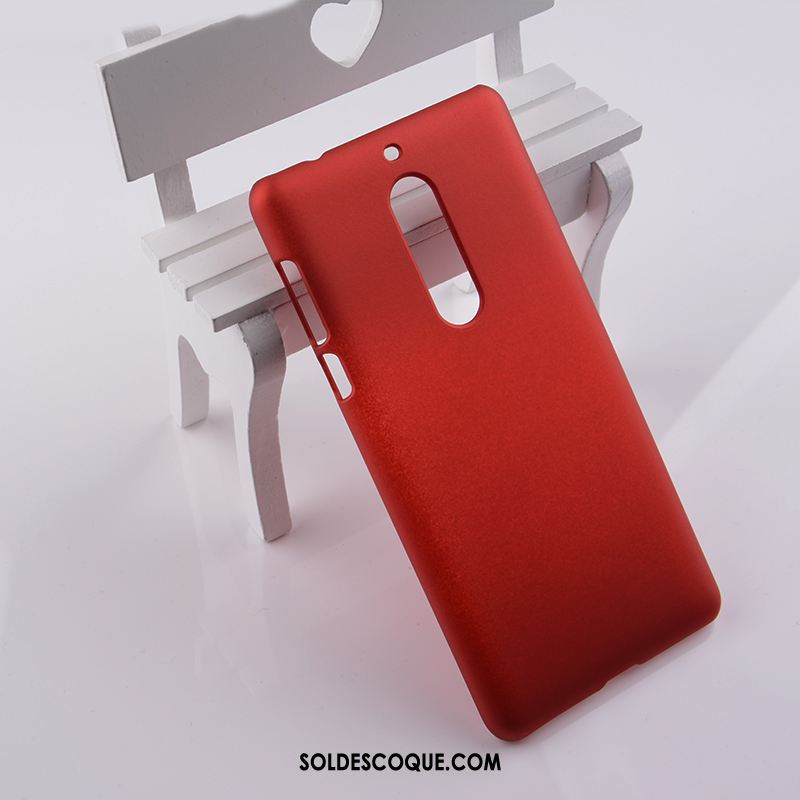 Coque Nokia 5 Difficile Délavé En Daim Protection Téléphone Portable Bleu Pas Cher