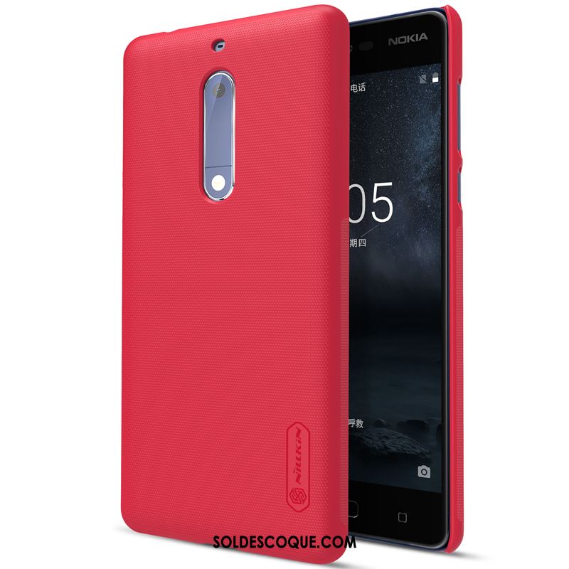 Coque Nokia 5 Or Téléphone Portable Protection Blanc Délavé En Daim Soldes