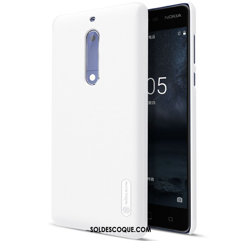 Coque Nokia 5 Or Téléphone Portable Protection Blanc Délavé En Daim Soldes