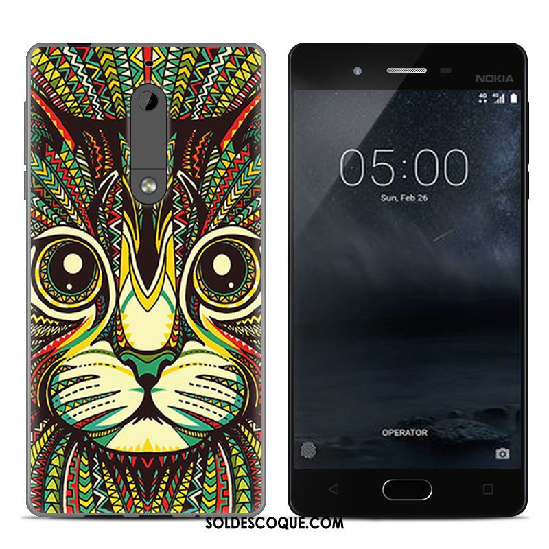 Coque Nokia 5 Peinture Étui Incassable Multicolore Téléphone Portable Pas Cher