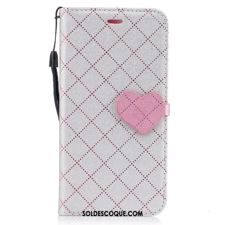 Coque Nokia 5 Rouge Étui En Cuir Losange Téléphone Portable Portefeuille Pas Cher