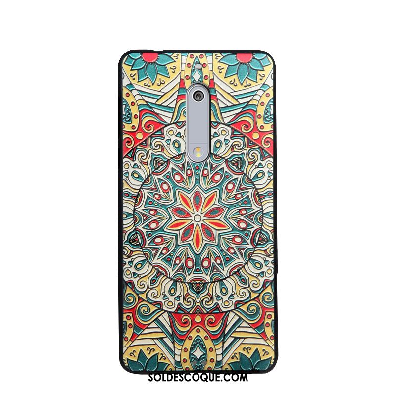 Coque Nokia 5 Téléphone Portable Protection Gaufrage Étui Multicolore Soldes